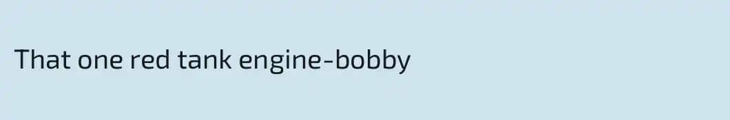 That one red tank engine-bobby